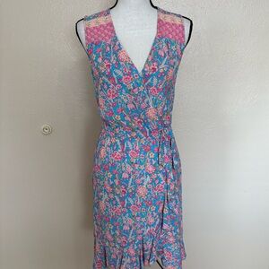 Plenty Tracy Reese Anthropologie Botanical Pink Ruffle Sleeveless Mini Dress